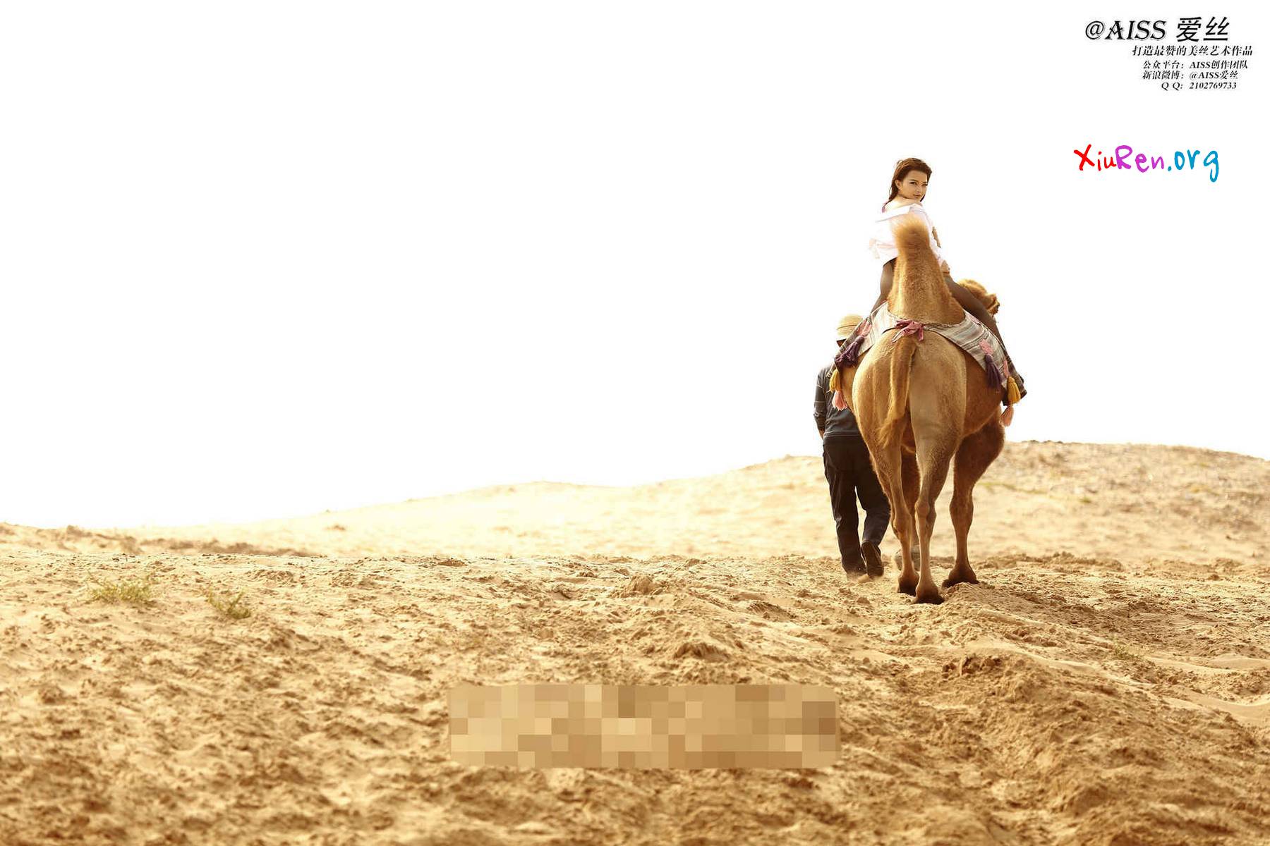 AISS爱丝第33期 妩媚模特美女丝袜野外骑骆驼创意写真 95P